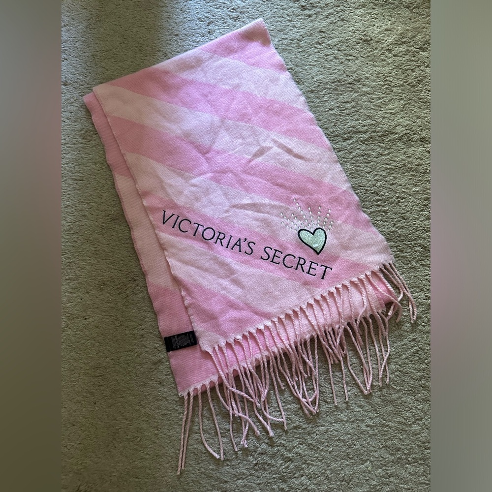 Victoria’s Secret pink seasonal scarf